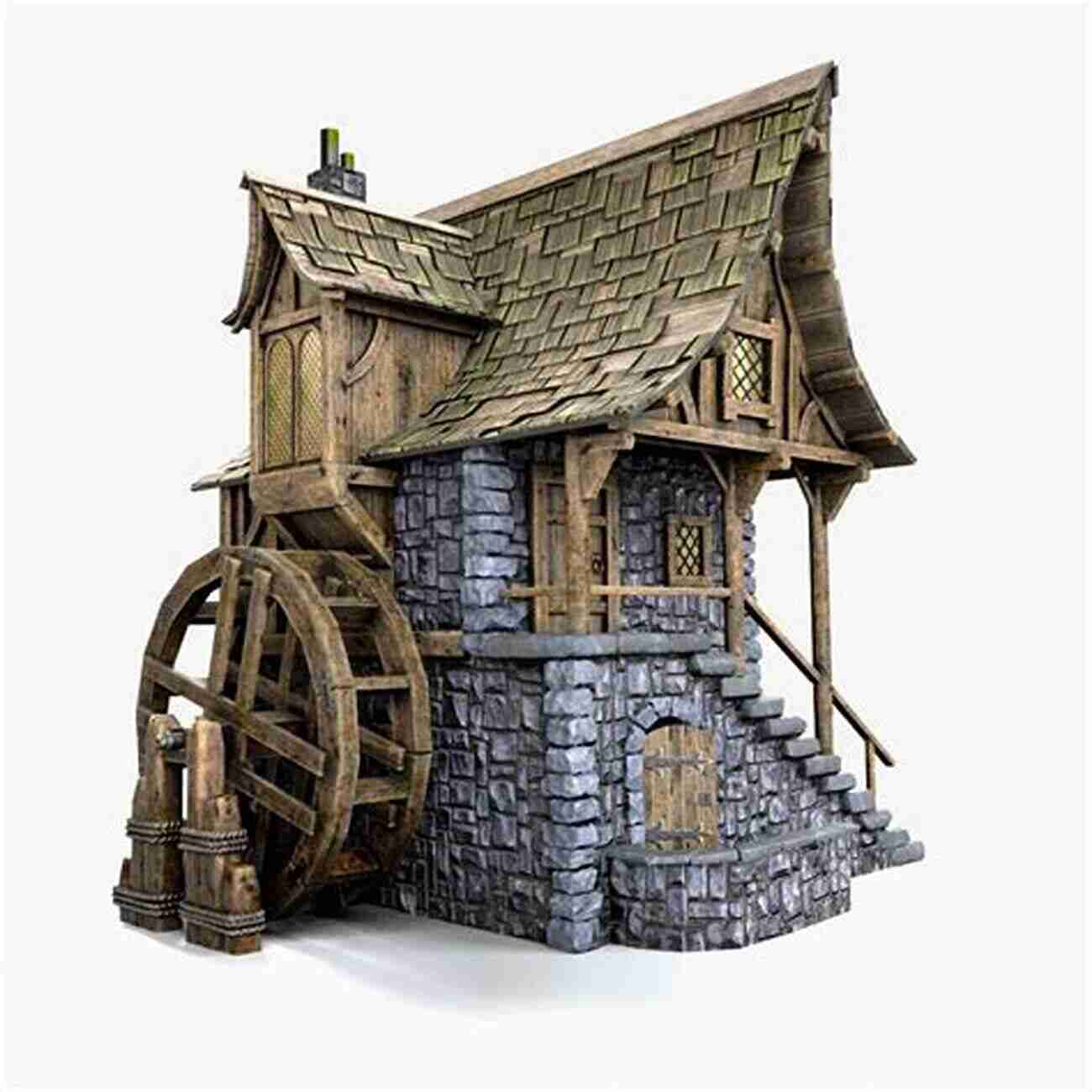 A Watermill From The Medieval Period. A History Of Energy: Northern Europe From The Stone Age To The Present Day