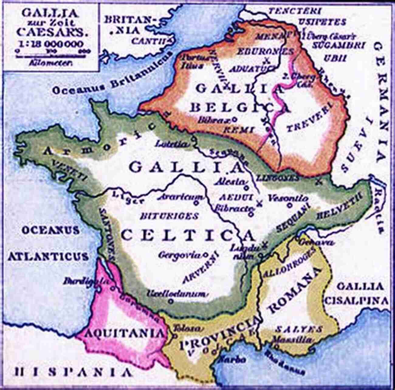 Ancient Europe Map Showing The Territories Of Gaul And Germania Before France And Germany: The Creation And Transformation Of The Merovingian World