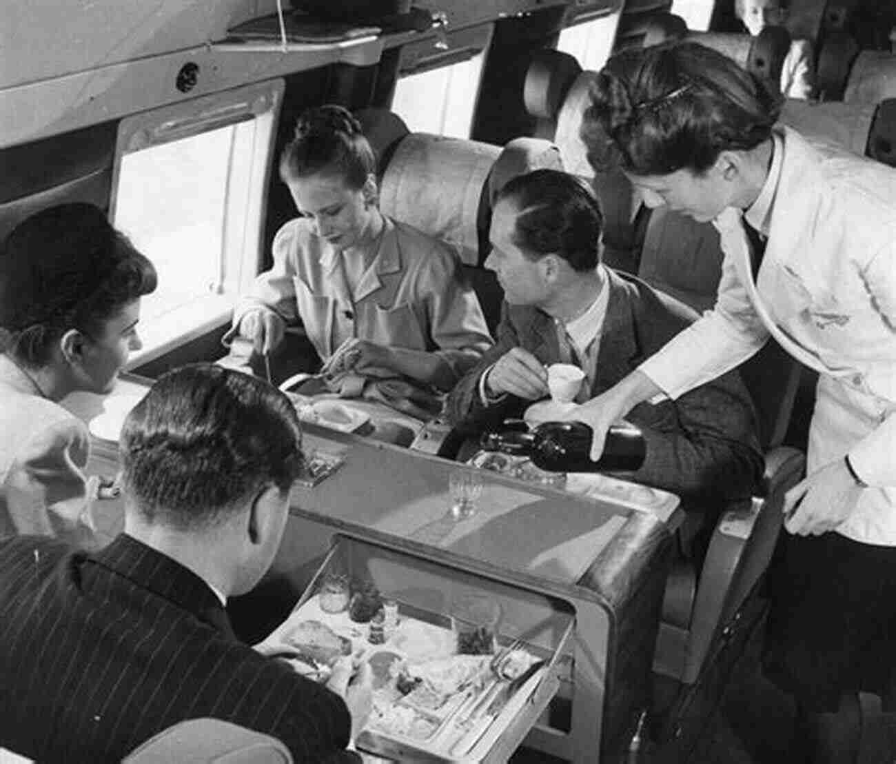 BEA Flight Attendants Serving Passengers In The 1950s History Of British European Airways 1946 1972: 1946 1972