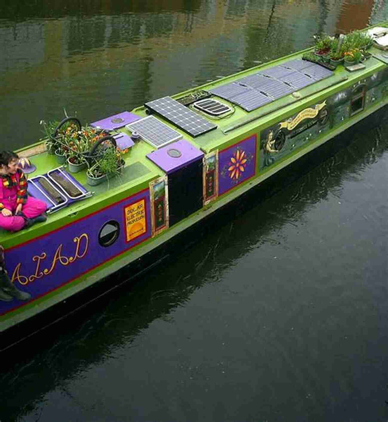 Beautifully Designed Narrowboat Floating On A Serene Canal The Narrowboat Guide: A Complete Guide To Choosing Designing And Maintaining A Narrowboat