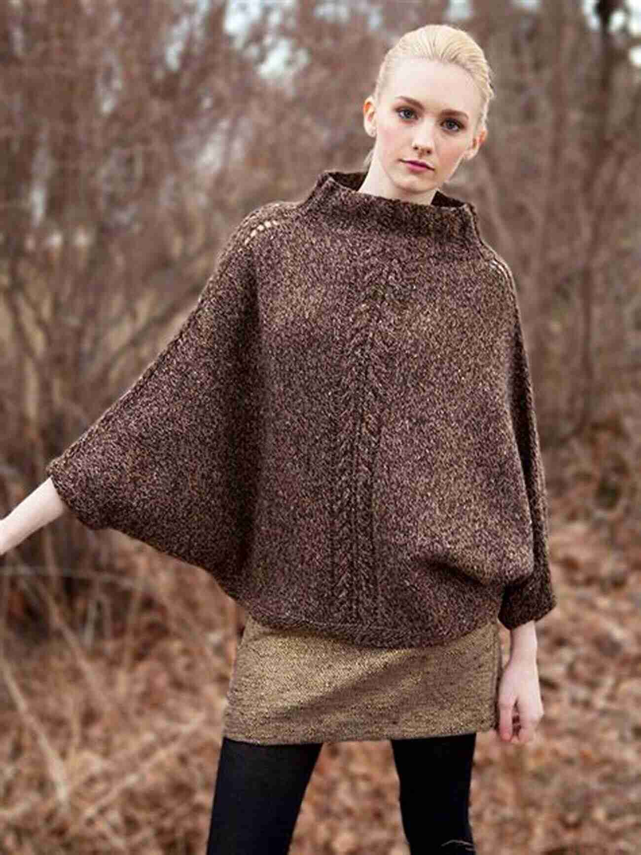 Cozy Cable Knit Poncho For A Chic And Trendy Winter Look Layers: 19 Knit Projects To Fit Flatter Drape