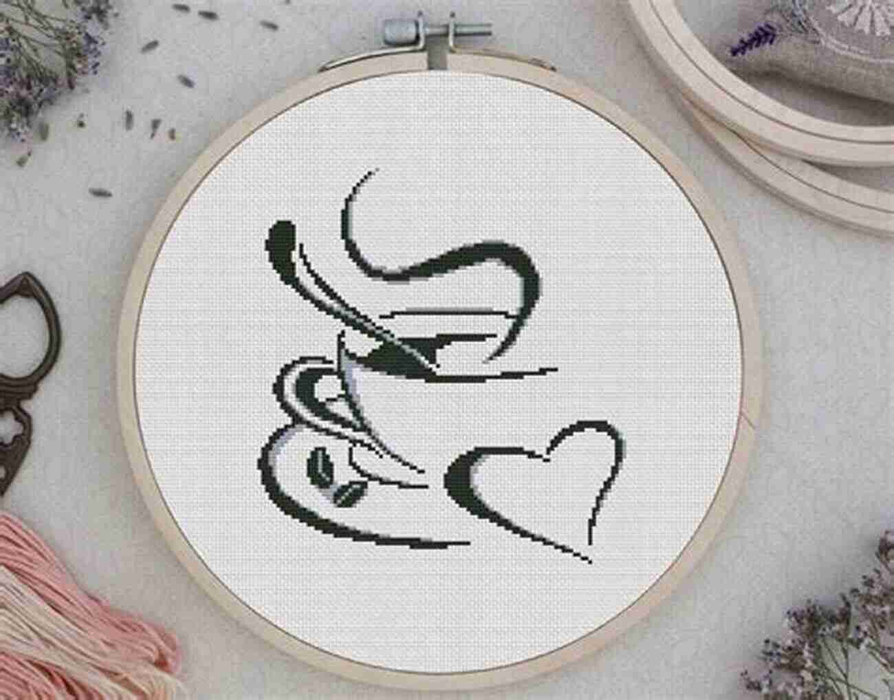 Cross Stitch Pattern Of A Coffee Cup Cross Stitch Patterns For Beginners Need More Coffee Easy And Small For Adults Hand Embroidery Designs Edition Letters