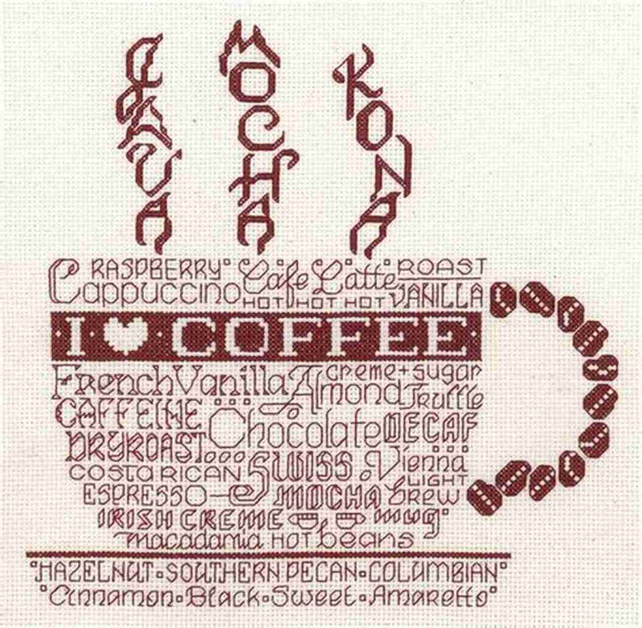 Cross Stitch Pattern Of A Coffee Quote Cross Stitch Patterns For Beginners Need More Coffee Easy And Small For Adults Hand Embroidery Designs Edition Letters