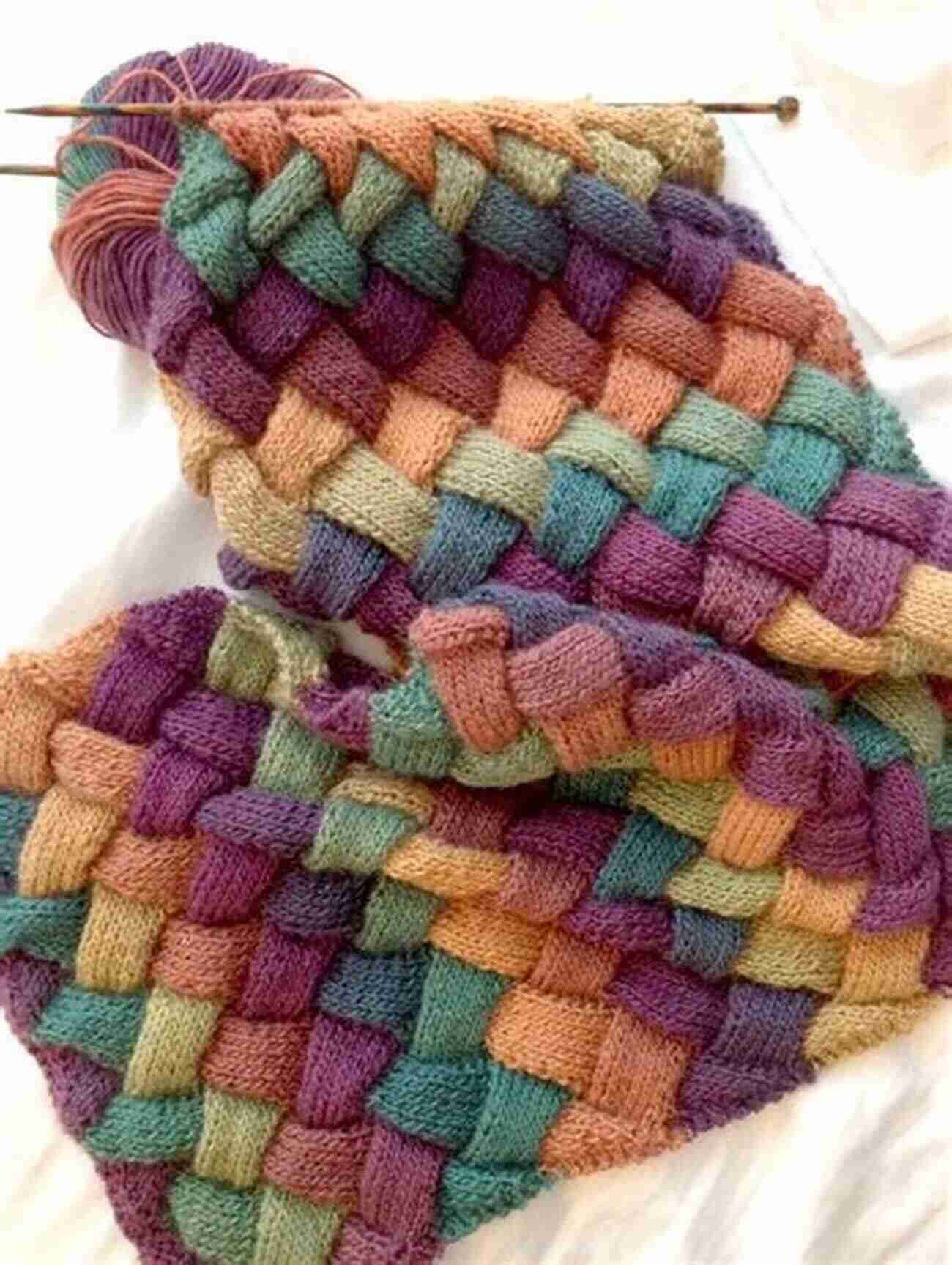 Entrelac Knit Scarf Knitting For Baby: 30 Heirloom Projects With Complete How To Knit Instructions