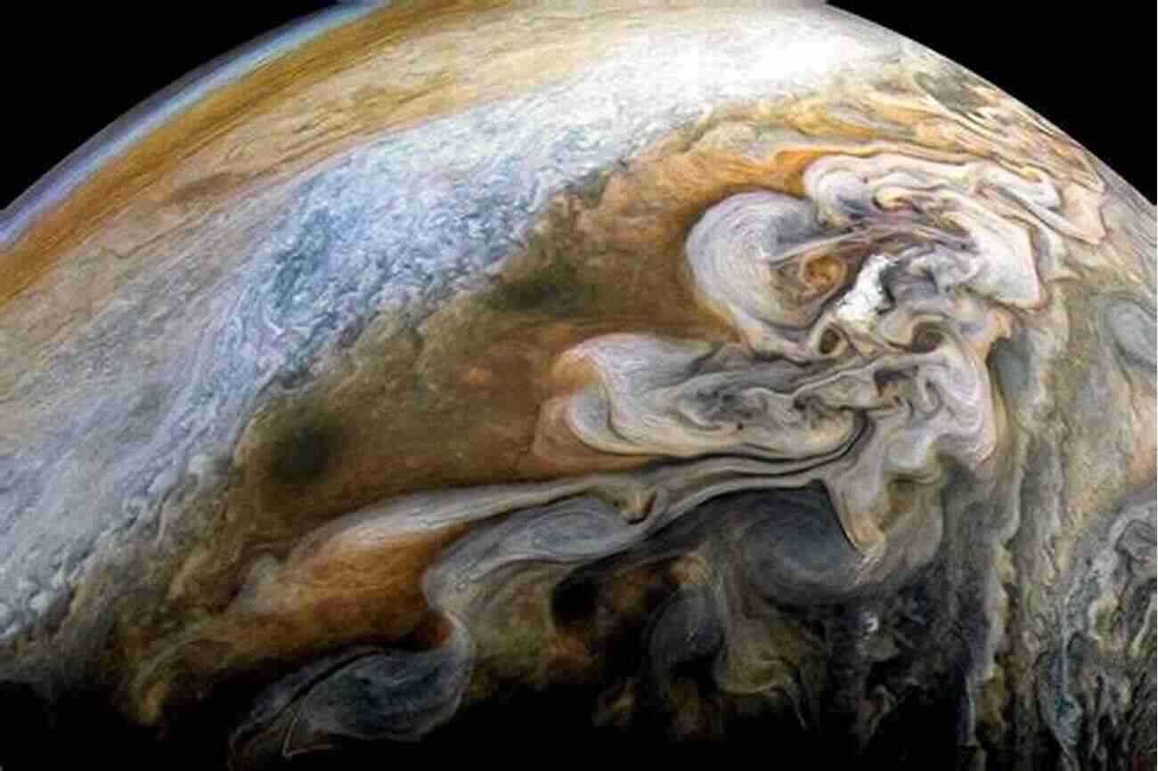 Jupiter's Atmosphere A Stunning View Of The Planet Showcasing Its Distinctive Bands And Swirling Storms Planet Jupiter Jane Kurtz