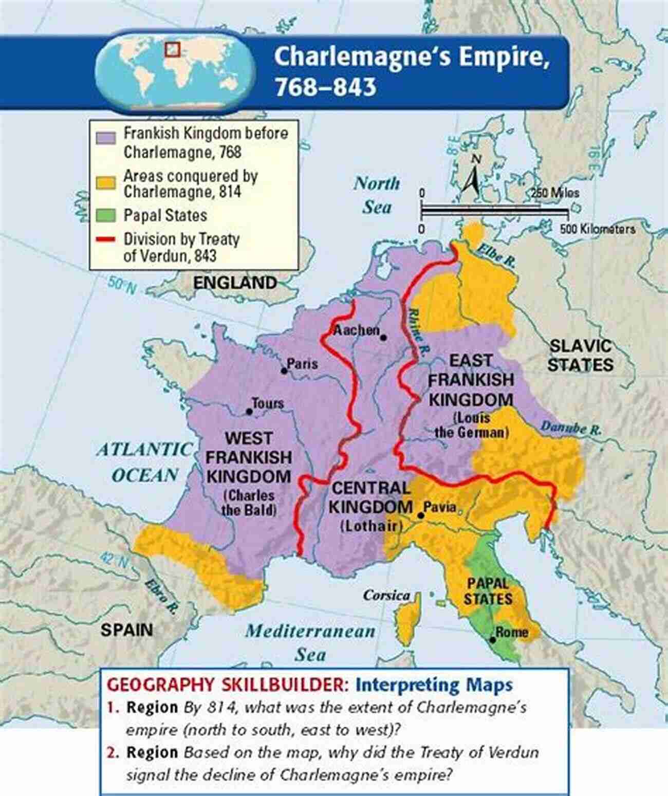 Map Of Charlemagne's Carolingian Empire In 814 CE Before France And Germany: The Creation And Transformation Of The Merovingian World