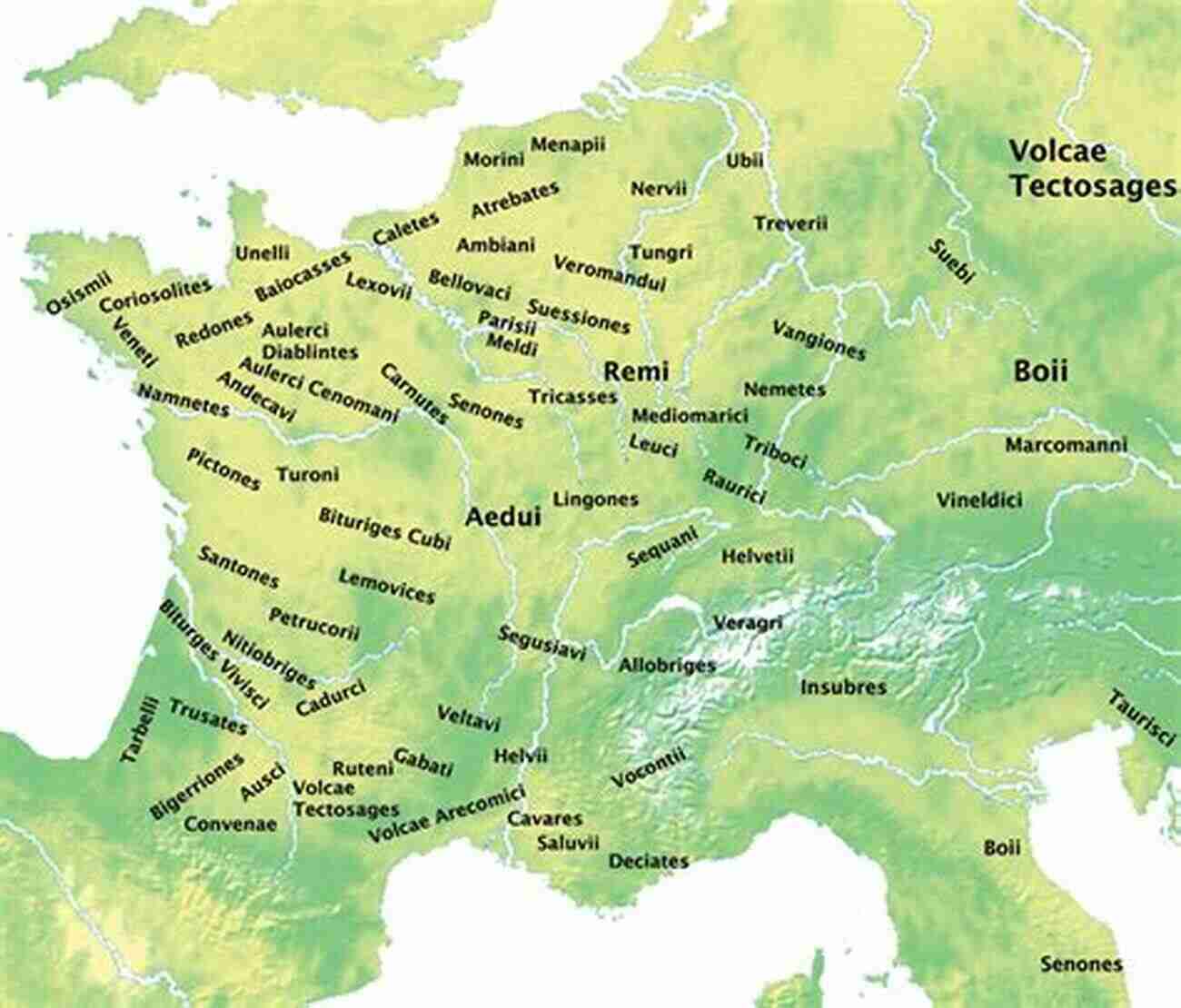 Map Of Ancient Gaul Depicting Tribes And Cities Before France And Germany: The Creation And Transformation Of The Merovingian World