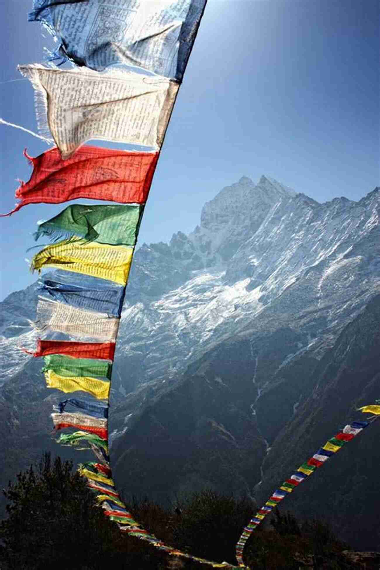 Photographer Capturing The Beauty Of The Himalayas, With Prayer Flags In The Background Encounters At 5 416 Meters: An Adventure In The Heart Of The Himalayas