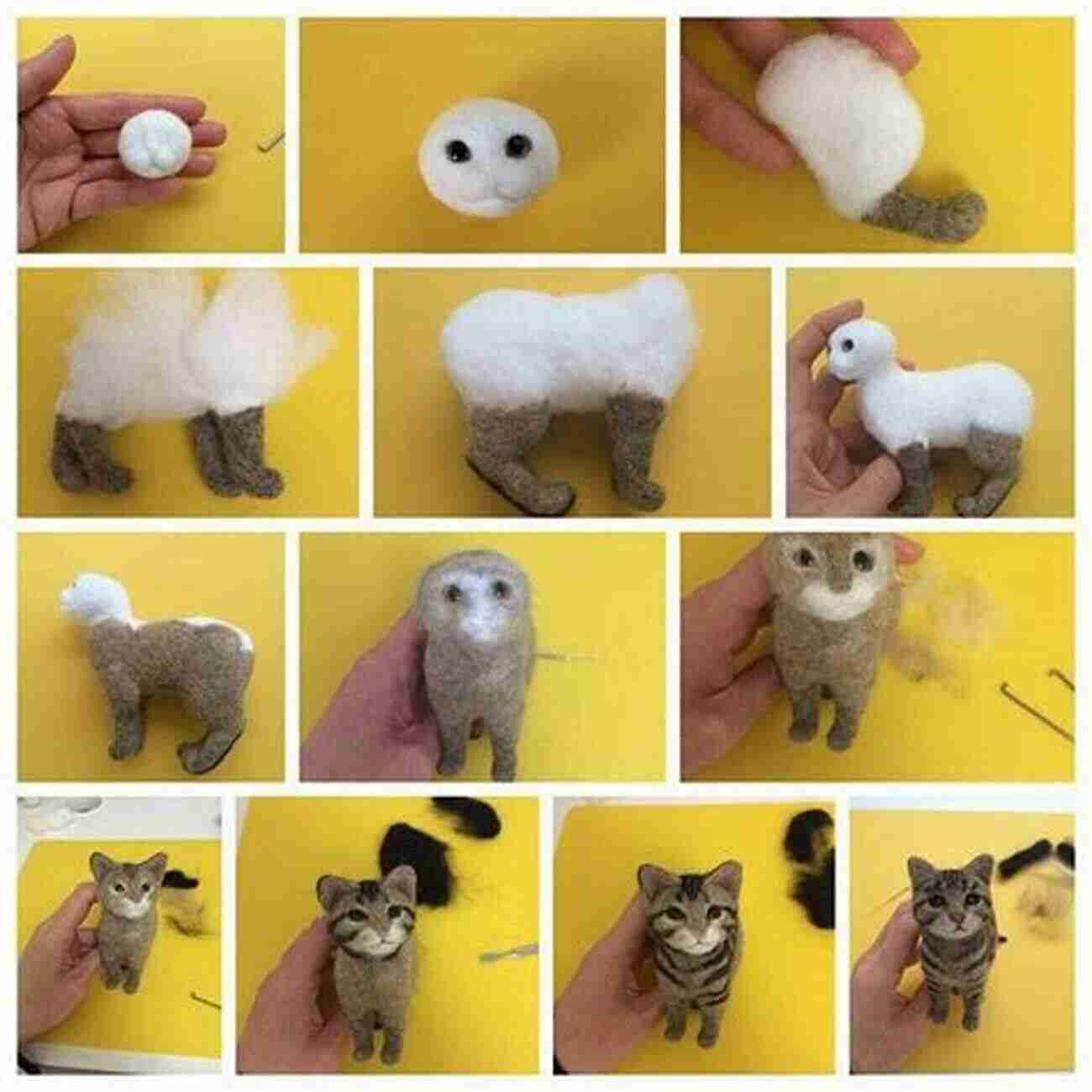 Step By Step Tutorial On Creating A Needle Felted Animal Needle Felting Basic Guides: Simple And Detail Needle Felting Tutorials For Beginners